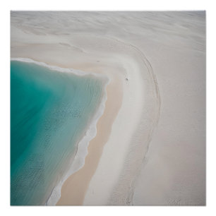 Fotografie Strandzand Beige Neutraal Blauw Perfect Poster