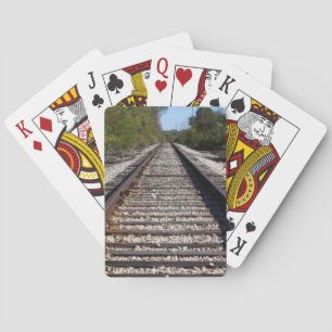 Fotografie treinspoor pokerkaarten