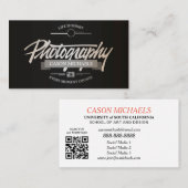 Fotografie,  typografisch embleem visitekaartje (Voorkant / Achterkant)