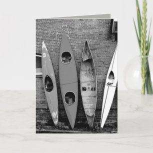 Fotografie van Birthday card humor kayaks Kaart