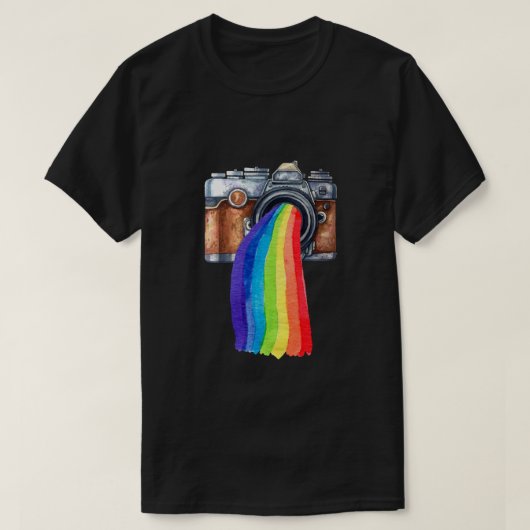 Fotografie van camera Rainbow Cameraman T-shirt (Design voorkant)