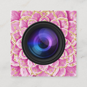 Fotografie van camera Spiral Flower Vierkante Visitekaartje