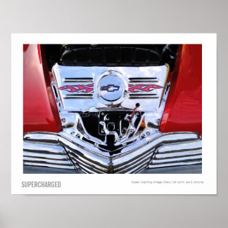 Fotografie van  Chevy Hot Rod Engine Poster