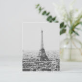 Fotografie van de Black and White Eiffel Tower Briefkaart (Staand voorkant)