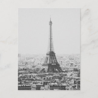 Fotografie van de Black and White Eiffel Tower Briefkaart
