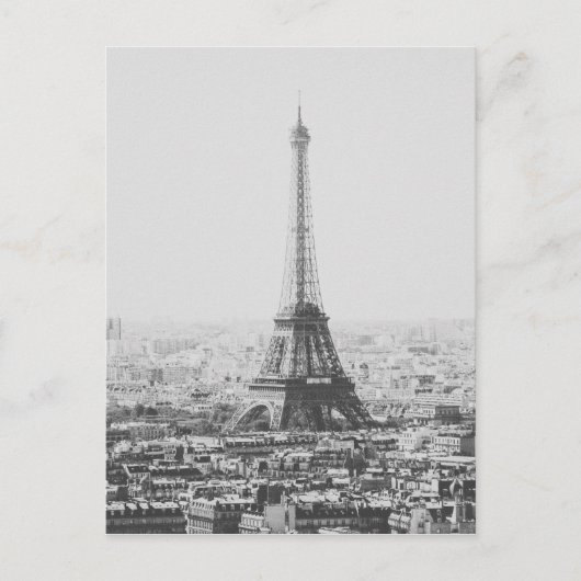 Fotografie van de Black and White Eiffel Tower Briefkaart (Voorkant)