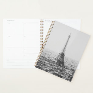 Fotografie van de Black and White Eiffel Tower Planner