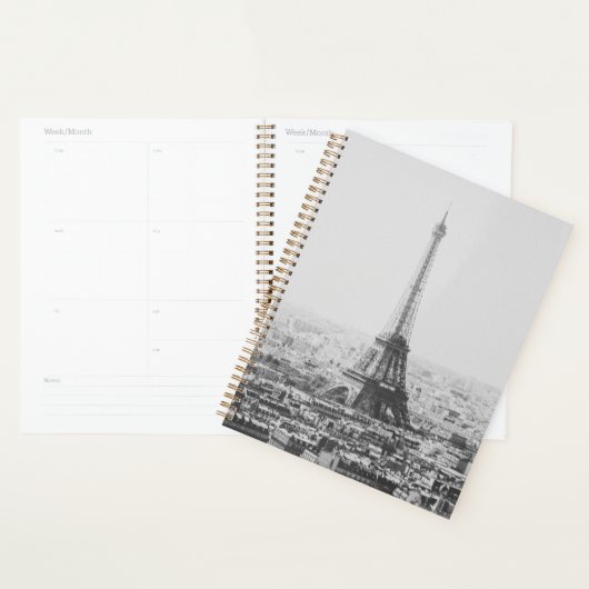 Fotografie van de Black and White Eiffel Tower Planner (Display)