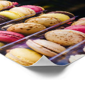 Fotografie van de kleurrijke Franse Macarons Tower Poster (Hoek)