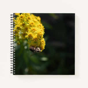 Fotografie van de Natuur van gele bloemen bijen Notitieboek