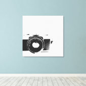 Fotografie van de Retro camera Canvas Afdruk (Insitu (Houten vloer))