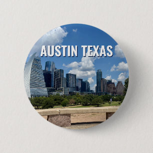 Fotografie van de skyline van Austin Texas Ronde Button 5,7 Cm