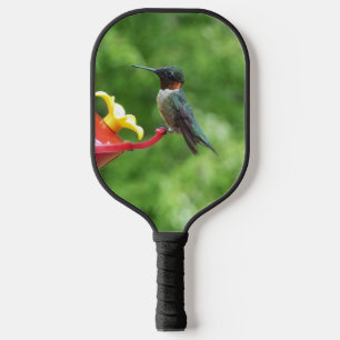 Fotografie van een roodkeelkolibrie pickleball paddle