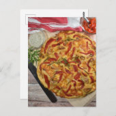 Fotografie van het Italiaanse Focaccia Red Pepper  Briefkaart (Voorkant / Achterkant)