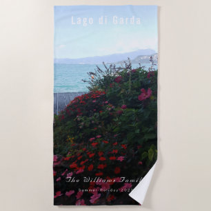 Fotografie van het Italiaanse meer Lago di Garda Strandlaken