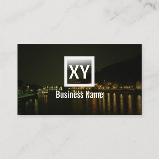 Fotografie van het Uitzicht Monogram Night Visitekaartje (Voorkant)