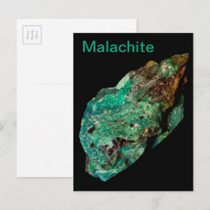 Fotografie van Malachite Green Mineral Rock Natuur Briefkaart