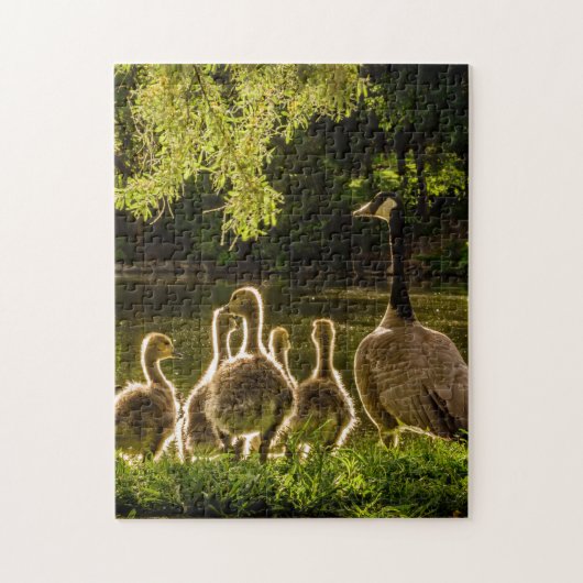 Fotografie van moeder en kind Dierlijke Duck Legpuzzel (Verticaal)