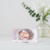 Fotografie van pasgeboren Baby Visitekaartje (Staand voorkant)
