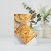 Fotografie van Puff Pastry Savory Hand Pie Briefkaart (Staand voorkant)