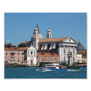 Fotografie van Venetië, Grand Canal, boot Foto Afdruk