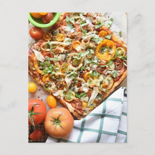 Fotografie van voedingsmiddelen Rustic Tomato Puff Briefkaart (Voorkant)