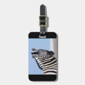 Fotografie van zebra wilde dieren Afrika Safari Bagagelabel (Voorkant verticaal)