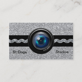 Fotografie Visitekaartje Silver Elegant Monogram