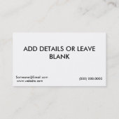 Fotografie Visitekaartje van de Ventilatorvloer va (Achterkant)