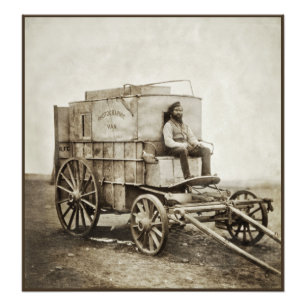 Fotografie wagen van Roger Fenton foto-realisme Foto Afdruk