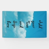 Fotografie - wolken in de hemel + je ideeën spandoek (Horizontaal)