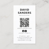 Fotografie Zwart-wit QR-code Visitekaartje (Achterkant)