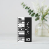 Fotografie Zwart-wit QR-code Visitekaartje (Staand voorkant)