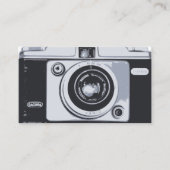 Fotografie Zwarte qr code  Hipster Camera Visitekaartje (Voorkant)