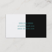 Fotografie zwarte witte camera visitekaartje (Achterkant)