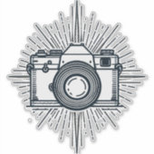 Fotografiecamera minimaal  sticker (Voorkant)