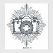 Fotografiecamera minimaal  sticker (Vel)