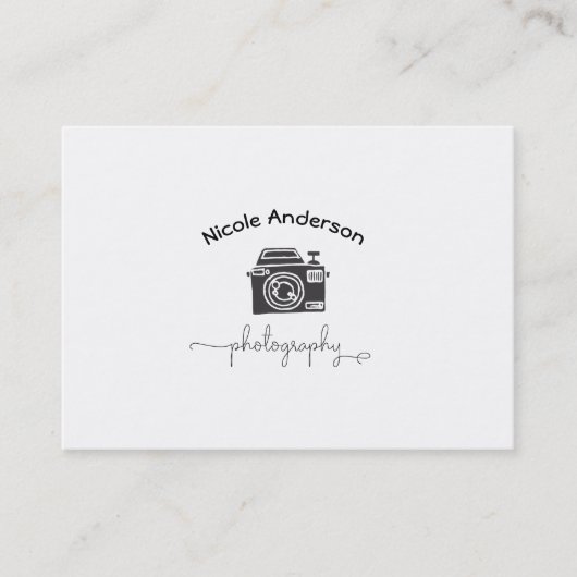 Fotografiecamera Moderne Minimale Logo Visitekaartje (Voorkant)