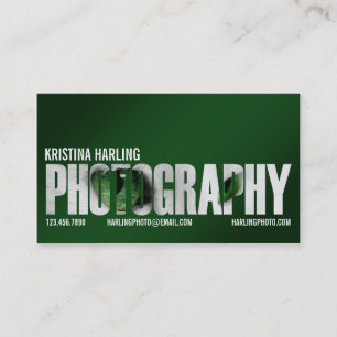 Fotografiecutout - groen visitekaartje