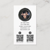 Fotografieminimaliserende sociale media 2 QR-code Visitekaartje (Achterkant)