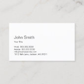 Fotografiesera-minimalist Visitekaartje (Achterkant)