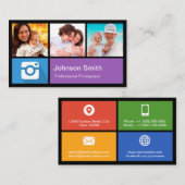 Fotografiet Lijst collage - Metro stijl Visitekaartje (Voorkant / Achterkant)