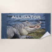 Fotografisch alligator strandlaken (Voorkant)
