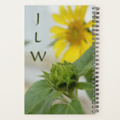 Fotografisch geel zonnebloempitaat planner (Achterkant)