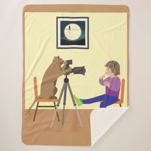 Fotografische kaart sherpa deken (Voorkant)