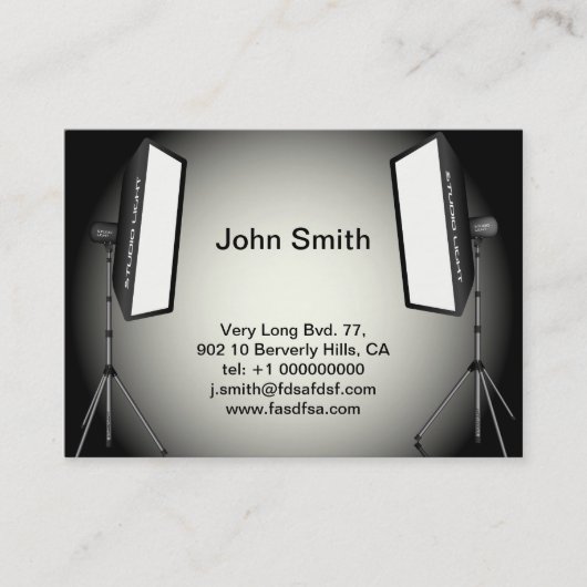 Fotografische lichten visitekaartje (Voorkant)