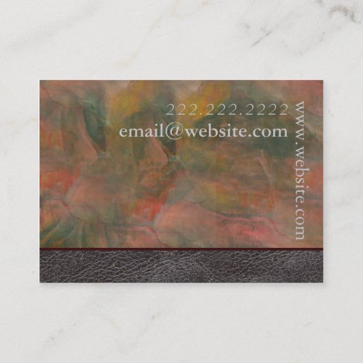 Fotografische portfolio visitekaartje (Achterkant)