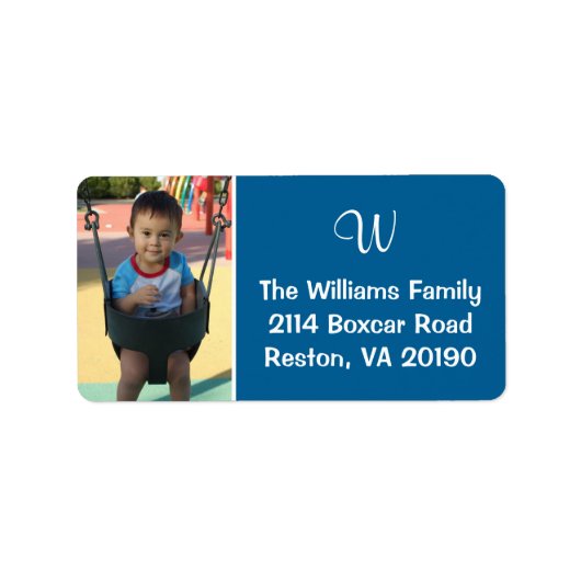 Fotogramlabels - blauw etiket (Voorkant)