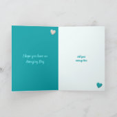 Fotogroet van Husband turquoise green Birthday Kaart (Binnen)