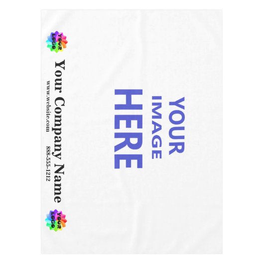 Fotohandel Show Tafelkleed Aangepaste Logo Zakelij (Voorkant)